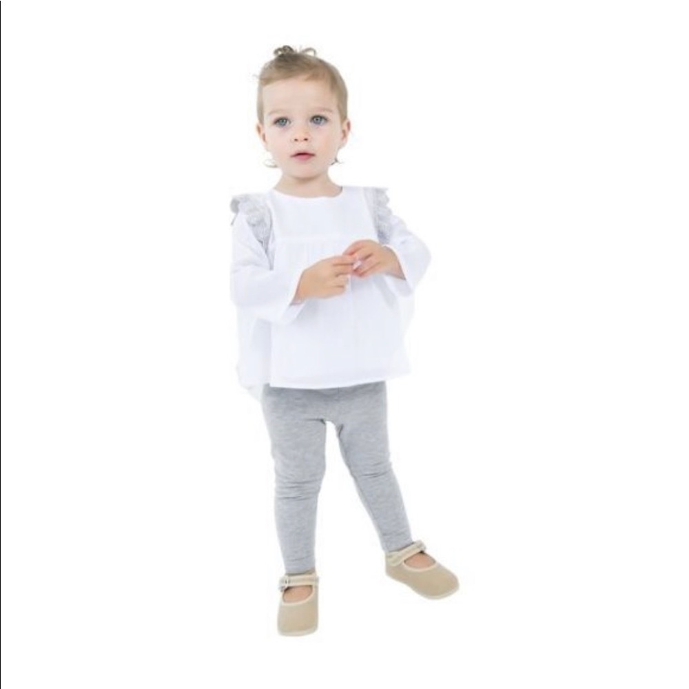 Leah + Rae Everly Embroidered White Blouse 12-18 M